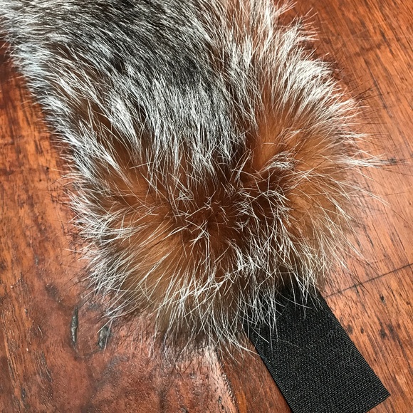 SURELL GENUINE CRYSTAL FOX FUR HEADBAND/COLLAR - Picture 8 of 11